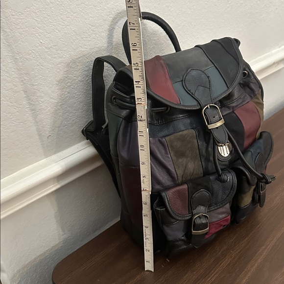 Patchwork Leather Backpack - Picture 6 of 7